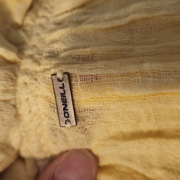 O'Neill Tikal Light Butter Yellow Cotton Tunic Dress Size Small - Picture 5 of 7